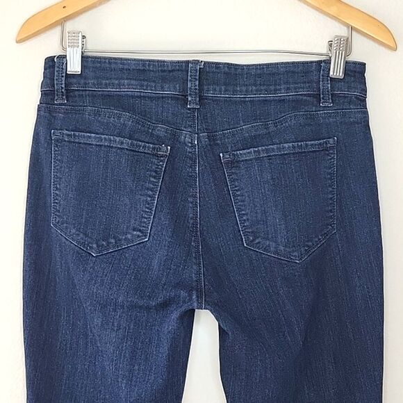 ANN TAYLOR The Slim Curvy Fit Petite Dark Blue Denim Jeans size 6P - Picture 7 of 10